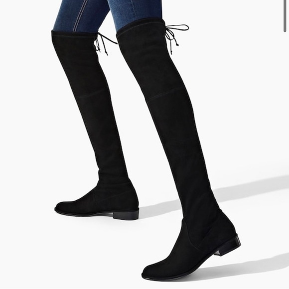 STUART WEITZMAN LOWLAND BLACK SUEDE BOOT 6.5 - Picture 11 of 11